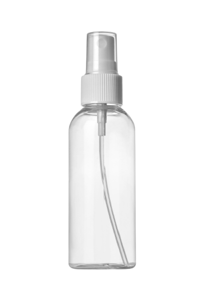 White container of spray bottle